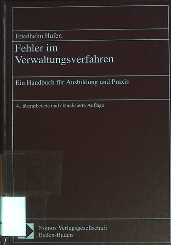 Fehler verwaltungsverfahren - fehler, im